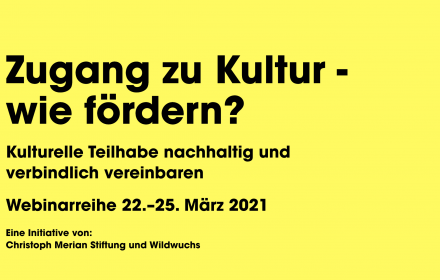 Webinar: Zugang zu Kultur, 2021